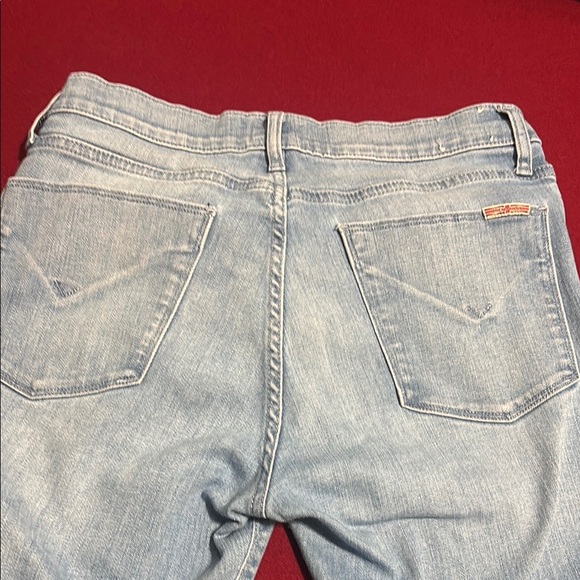 Hudson Jeans Cropped Blue Boyfriend Distressed Denim - Picture 5 of 8